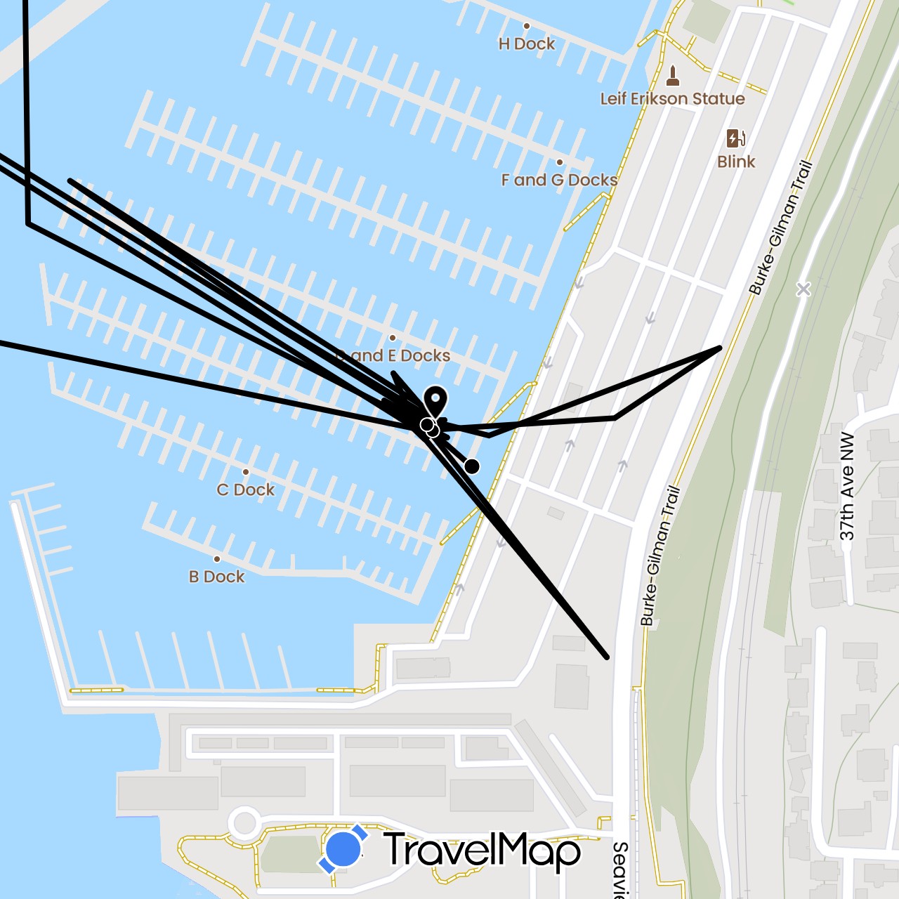 TravelMap itinerary: sailboat